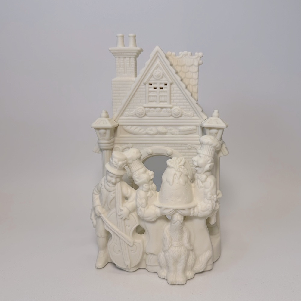 VTG 1990's Partylite P7133 Bakery Village Carolers Christmas Candle Holder
